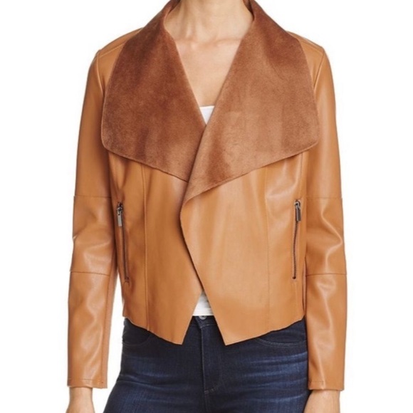 Escalier Faux Leather & Suede Open Front Moto Jacket - Picture 6 of 7